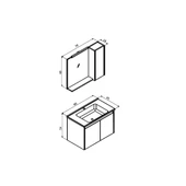 Orka Düden 80 cm MDF Kapaklı Meşe Banyo Dolabı Takımı - 3