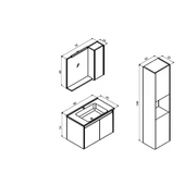 Orka Düden 80 cm MDF Kapaklı Meşe Banyo Dolabı Takımı ve Boy Dolabı thumbnail 4