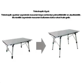 Katlanabilir Alüminyum Kamp Masası - Akordion - Madfox Moonlite -Silver - 546248 - 3