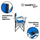 Katlanır Kamp Piknik Sandalyesi - Madfox Harbor - Bardaklıklı - Mavi - 547285 - Taşıma Çantalı thumbnail 5