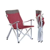 Katlanır Kamp Piknik Sandalyesi - Madfox Dachuan - Bordo - 547281 - Taşıma Çantalı thumbnail 2