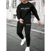 Erkek Uzun Kollu Baskı Detaylı Iki Iplik Takım - 3