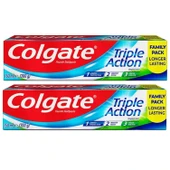 Colgate Üçlü Etki Beyazlatıcı Florürlü Diş Macunu 150 ml 2 ADET - 1
