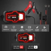 KOBB KBS1A 6V/12V 30Ah Akıllı Akü Şarj ve Akü Bakım / Desülfatör thumbnail 11