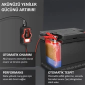 KOBB KBS1A 6V/12V 30Ah Akıllı Akü Şarj ve Akü Bakım / Desülfatör thumbnail 7