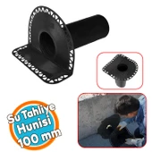 Su Tahliye Parapet Dik İniş 100'lük Direnaj Hünisi Çatı Balkon Yağmur Gider Borusu Oluk Adaptörü - 1