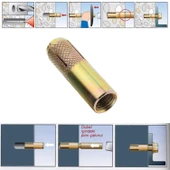 Çakma Çelik Dübel İç Dişli Raf İskele Montaj Bağlantı Monte Zemin Tavan Beton Asma Aparat M14 mm thumbnail 5