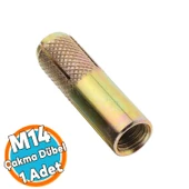 Çakma Çelik Dübel İç Dişli Raf İskele Montaj Bağlantı Monte Zemin Tavan Beton Asma Aparat M14 mm thumbnail 1