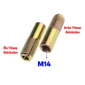 Çakma Çelik Dübel İç Dişli Raf İskele Montaj Bağlantı Monte Zemin Tavan Beton Asma Aparat M14 mm thumbnail 4