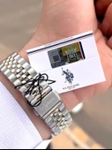U.S.POLO ASSN Çelik Kordon İç Fonksiyonları Aktif 5 Atm Suya Dayanıklı Erkek Kol Saati USPA.1054.B08 thumbnail 5