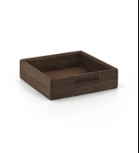 Woodsaka Gobi Not Kağıdı Kutusu ve Ataçlık - Ceviz - 12.4cm x 12.4cm x 3cm - 1