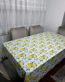2 Adet Limon Desenli 3D Dikdörtgen Masa Örtüsü (160x200) - 1