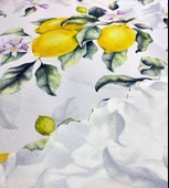 2 Adet Limon Desenli 3D Dikdörtgen Masa Örtüsü (160x200) - 3