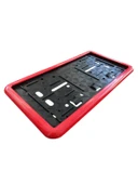 Çerçeveli Dikdörtgen Plakalık Plaka Altlığı Kırmızı 32X17cm 1 Adet - 3