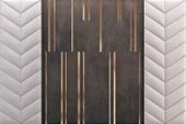 3D Gri ve Kahverengi Panel Duvar Kağıdı Baskı thumbnail 7
