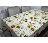 2 Adet Sunflower Desenli 3D Dikdörtgen Masa Örtüsü (160x200) - 3