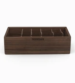 Woodsaka Gobi Kartvizit Organizer - Ceviz - 26cm x 10.4cm x 6cm - 2