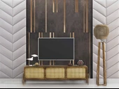 3D Gri ve Kahverengi Panel Duvar Kağıdı Baskı thumbnail 3