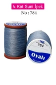Oyalı 4 Kat Suni İpek İplik İğne Oyası Boncuk İpi Tığ Oyası No:784 - 1