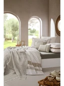 Özdilek Özel Gün Çift Kişilik Nevresim Takımı (Fotoğraf Çerçevesi Hediyeli)-Aurea Bej - 1