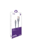 MTL  USB to Type-C Silikon Hızlı Şarj ve Data Aktarım Kablosu 1 Metre 3.4 Amper MT2352 - 1