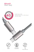 MTL  Type-C to Type-C PD Hasır Hızlı Şarj Ve Data Aktarım Kablosu 60 Watt 1 Metre MT2119 - 4