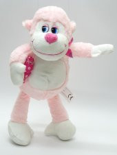 Peluş Maymun Pugi - D3188 - Pembe - 1