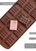 Çikolata Kalıbı 12 Gözlü Mini Tablet Yapışmaz Gıda Temasına Uygun Silikon Gıda Kalıp 21x11 cm - 2
