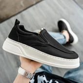 Erkek Günlük Slip-On Ayakkabı (Siyah) - 4