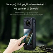 Insta360 X4 Aksiyon Kamera Uyumlu 4 Adet Şeffaf Ekran koruyucu Nano Jelatin thumbnail 3
