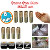 Çakma Çelik Dübel 8 Adet İç Dişli M8x30 mm Raf İskele Montaj Bağlantı Monte Tavan Asma Aparat - 1