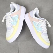 Unisex Kalın Taban Spor Ayakkabı (Beyaz - Sarı - Ay) thumbnail 3