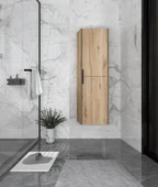 Orka Trio 65 cm MDF Çekmeceli Senza Asma Banyo Dolabı Takımı ve Boy Dolabı thumbnail 3