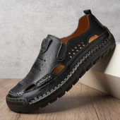 Erkek Deri Sandalet (Mavi) thumbnail 10