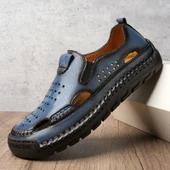 Erkek Deri Sandalet (Mavi) thumbnail 9