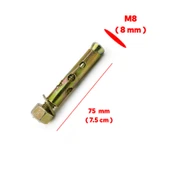 Saplamalı Dübel Gömlek Çelik Dübel M8x75 mm Raf Montaj Bağlantı Zemin Monte Tavan Beton Asma Aparat - 2
