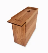 Woodsaka Reka Monitör Standı - Bilgisayar Yanı Masa Düzenleyici - Monitör Yükseltici - Araç & Gereç Saklama Kutusu - Ceviz - 30cm x 21.9cm x 10.2cm - 6