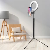 Philips 2İn1 Tripod Standlı Youtube Tiktok Selfie Çekim Işıklı Telefon Tutucu - Makyaj Işığı DLK3621N/93 - 2