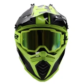 LS2 CHARGER GOGGLES MOTOKROS GÖZLÜK (IRIDIUM CAMLI) NEON SARI - 3