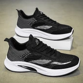 Erkek Örgü Fileli Spor Ayakkabı (Bej) thumbnail 7