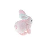 Oyuncak Tavşan Sevimli Pelüş Tavşan Pink Sesli Hareket Pilli 17Cm - 3
