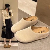 Kadın Platform Loafer Terlik (Bej) - 1