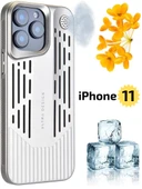 iPhone 11 Lüks Kokulu Telefon Kılıfı Ultra Design & Darbeye Dayanıklı Şık Premium Kılıf ( Krem ) - 1