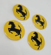 Ferrari Jant Göbeği Göbek Arması 55mm 4lü Set Sarı Alüminyum - 1