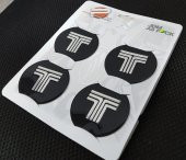 Jant Göbeği Arma/Yapıştırma Tofaş 60mm. 4lü Set T LOGOLU SİYAH - 1