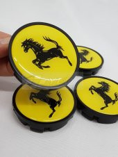 Jant Göbeğİ FERRARİ 56/52 52 mm YUVA 4LÜ SET Sarı plasto - 1
