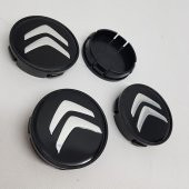 Jant Göbeği Citroen 58/55 Alüminyum (55mm Yuva için)4lü Set SIYAH - 1