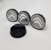 Jant Göbeğİ Citroen 58/55 55mm YUVA 4LÜ SET silver çerçeveli - 1