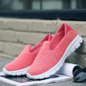 Kadın Günlük Slip-On Spor Ayakkabı (Şeftali Kırmızısı) - 9
