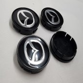 Jant Göbeği Mazda 58/55 (55mm Yuva) 4lü Set Siyah Geçmeli - 1